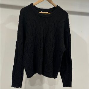 Elan Black Cable Knit Sweater